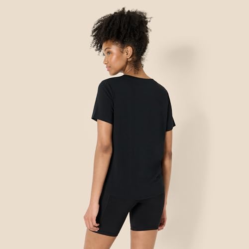 Amazon Essentials Women's Active Soft Cotton Relaxed Fit V-Neck Short Sleeve Lightweight Yoga Workout T-Shirt3