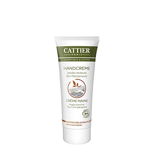 Cattier Handcreme Reichhaltige Aufbaupflege mit weißer Heilerde, Naturkosmetik, 75 ml Cover