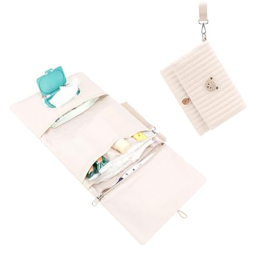 Pochette pour lingettes humides sac pliable broderie ours pour voyage