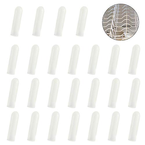 ManYee 60pcs Universal Dishwasher Prong Rack Caps Tip Tine Cover 1.18 inch long Dishwasher Rack Rust Repair Silicone Caps White 0.16 inch in Inner Diameter