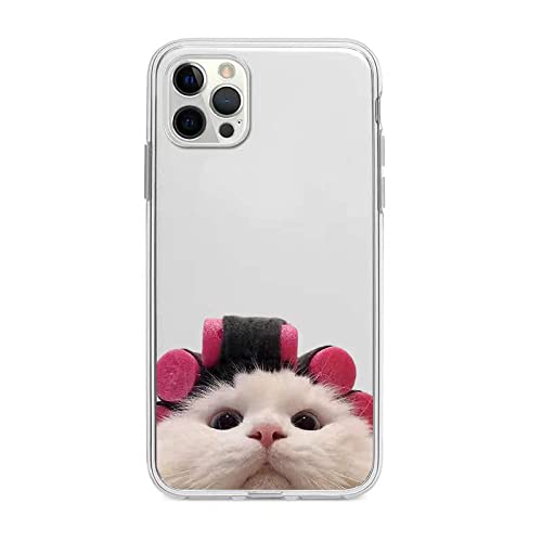 ELECTMAGIC Funda para iPhone 13 Pro Caja Transparente para Teléfono Móvil para PC con Cubierta de Parachoques Suave de TPU Animales Divertidos para ponerte de Buen Humor Todos los días Cover