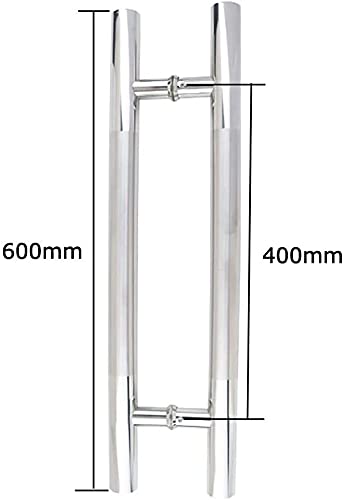 Poignée de porte coulissante push-pull en inox pour entrée de commerce