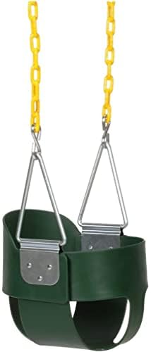Eastern Jungle Gym CIS Heavy-Duty High Back Full Bucket Toddler Swing Seat | Coated Swing Chains Fully Assembled | Green Swing Set Accessory thumb #4