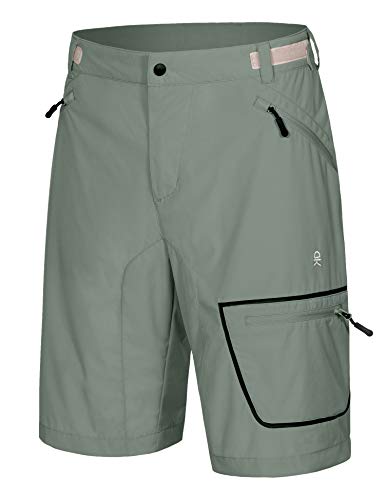 Little Donkey Andy Men's Lightweight Quick-Dry Hiking Shorts Stretch Breathable Sun Protection Outdoor Cargo Shorts Sage L