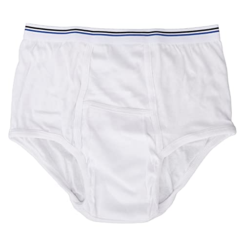 Calzoncillos de Incontinencia para Hombres, Calzoncillos de Incontinencia para Hombres, Almohadilla Absorbente Frontal de Algodón, Ropa Interior Lavable para Incontinencia Durante