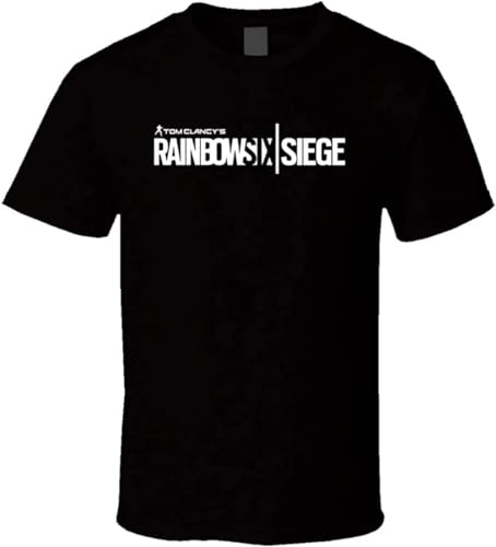 YONQI Camiseta Rainbow Six Siege, Negro, 46