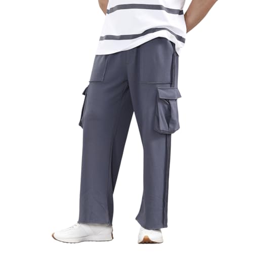 Image of WROGN Men's Cotton Cargo Pants | Solid | Relaxed Fit