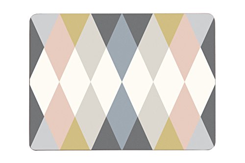 Premier Housewares Cirque Placemats - Set of 4, Grey, H2 x W29 x D22cm