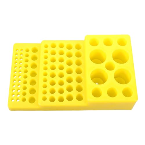 SOLUSTRE Test Tube Rack, Holder Plastic Stand Centrifuge Multi Tube Rack Stand for Tubes Lab Scientific Experiments Supplies Yellow