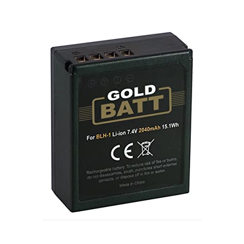 GOLDBATT Batería de repuesto para Olympus BLH-1, BLH1, OM-D, EM-1, Mark II, EM1, Mark 2, E-M1X, totalmente decodificada, 2040 mAh