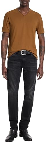 John Varvatos Men's Miles V-Neck Tee, Sienna Brown3