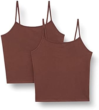 Iris & Lilly Women's Cotton Camisole, Pack of 2