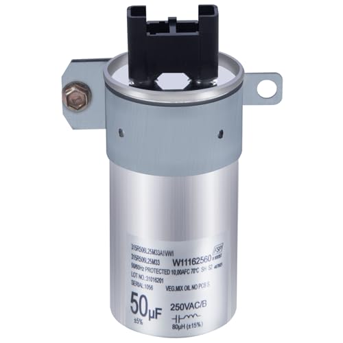 W11395618 W11162560 WTW5057LW0 Washing Machine Run Capacitor Compatible with Whirlpool WTW5010LW0 WTW5105HW2 WTW5100HW1 WTW6120HW0 WTW5057LWO WTW5100HC2 WTW5015LW0 for Maytag MVW6230HW3 MVW5430MW0
