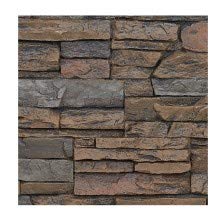 Faux Stone Wall Panel Sample - Deep Stacked Stone Wall Siding - Alpine Sedona Color 19" W X 12" H X 1 1/2" D