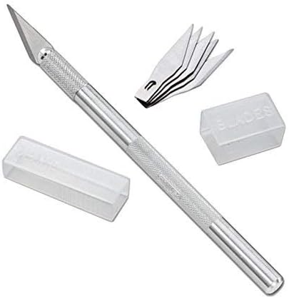 Qatalitic Detail Pen Cutter- Crafts Steel Cutter Tool with 5 Interchangeable Sharp Blades