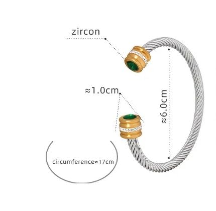 Multi Twisted Cable Wire Cross Bracelet For Women Men Classic Stainless Steel Fashion Stackable OPen Bangle Open Cuff Bangles Vintage Jewelry With Gemstone3