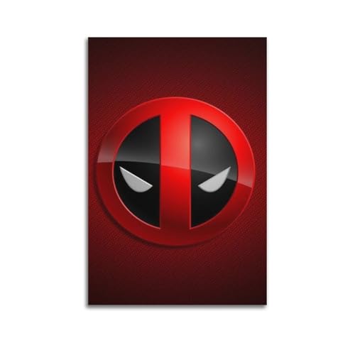SACPFGUE Póster decorativo de Deadpool con el logotipo del juego, lienzo para pared e imagen artística moderna para decoración de dormitorio familiar, 40 x 60 cm