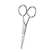 Beard Scissors, Stainless Steel Scissors for Beard, Mustache, Eyebrow, Nose Hair by HAWATOUR