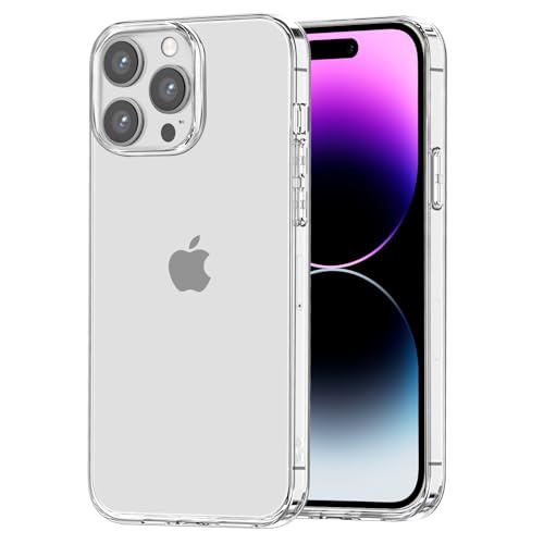 NEW'C Coque pour iPhone 14 Pro Max (6,7 Pouces), Ultra Transparente Silicone en Gel TPU Souple Coque de Protection avec Absorption de Choc