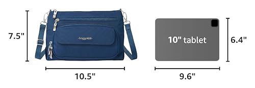 Image of Baggallini Original Everyday 11x7.5 Crossbody Bags Rfid Protected Lightweight Nylon Zippered Travel Purse