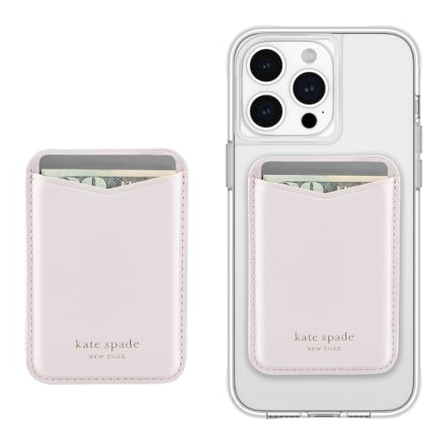 Image of kate spade new york Magnetic Wallet /Card Holder - Compatible with MagSafe Phones and Cases - Pale Dogwood