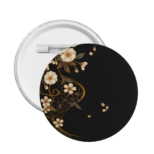 メンズ 桜 花柄 和柄 かわいい漫画ボタンバッジ 衣類バッグ装飾コスプレアクセサリー 安全ピン付きクラスメートギフト M