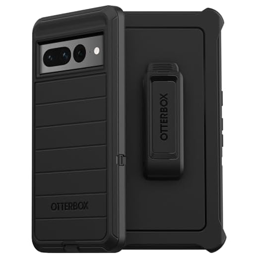 OtterBox Defender Series Case for Google Pixel 7 Pro (Only) - Holster Clip Included - Microbial Defense Protection - Non-Retail Packaging - Black