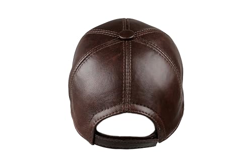 Image of Genuine Leather Unisex Baseball Cap