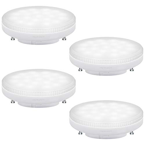 Long Life Lamp GX53 LED Bulbs 7W Cool White, 4 Pack