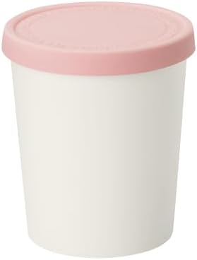 Tovolo Sweet Treat, Reusable Ice Cream Container for Homemade Ice Cream, Pink - 1 Quart Stackable Storage Tubs with Silicone Lids for Freezer - BPA-Free & Dishwasher-Safe