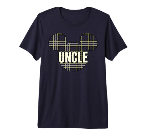 T-shirt Mickey Plaid Noël Disney idée cadeau originale pour oncle
