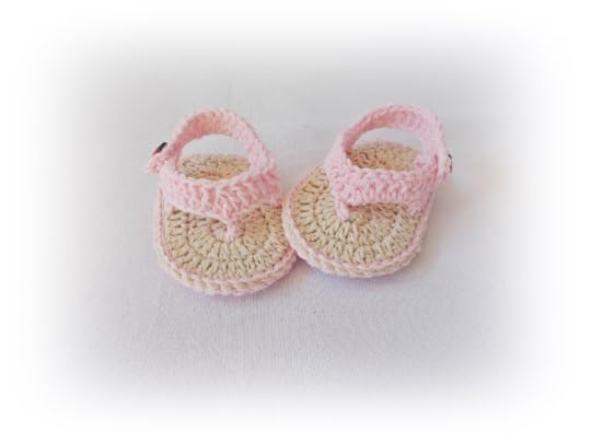 Crochet Baby Sandals, Newborn Shoes, Crochet Baby Flip Flops (6-9 months)