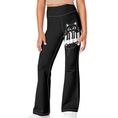 Image of Girls Flare Leggings 5-14T Cute Bell Bottoms for Girl Yoga Pants for Gym
