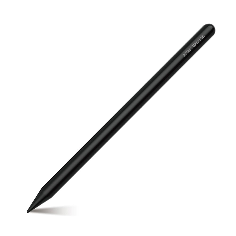 Adonit Dash SE(Black), Magnetical Attachment & Long-Lasting 10-Hour Battery Life Pencil for Writing/Drawing Stylus Compatible with Most iOS, iPadOS & Android Devices