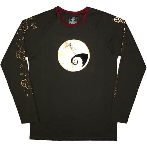 T-shirt Long Sleeve Nightmare Before Christmas Spiral Hill Noir Homme
