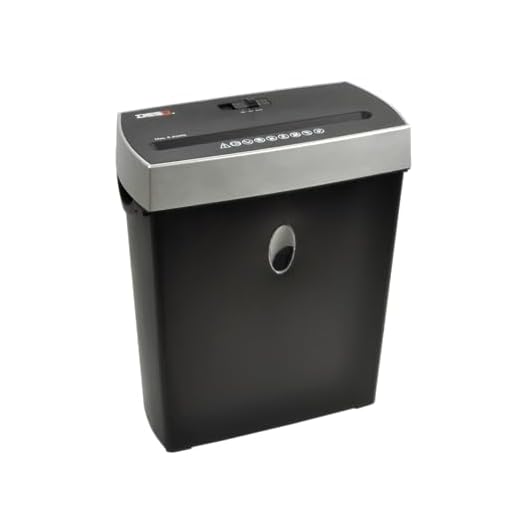DESQ® 20009 Papierversnipperaar met mat zwarte afwerking | 8 vel | 4 x38 mm | P4 | Ook creditcards | 11 liter opvangbak