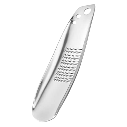 OFFSCH molinillo de jengibre cortador de ajo exprimidor vegetariano tostador spice grinder Triturador de especias rallador de ajo de acero inoxidable rallador de jengibre portátil Silver