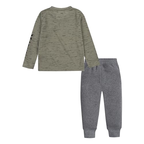 Image of Hurley boys Long Sleeve Soft Basic Cloud Slub T-shirt and Shorts 2-piece Outfit Set