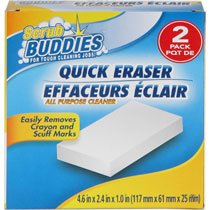 Scrub Buddies Quick Eraser Sponges, 2-ct. Packs