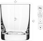 KROSNO Whiskey Tumbler Glasses | Set of 6 | 10.1 oz | Blended Collection | Perfect for Home, Restaurants and Parties | Dishwasher Safe