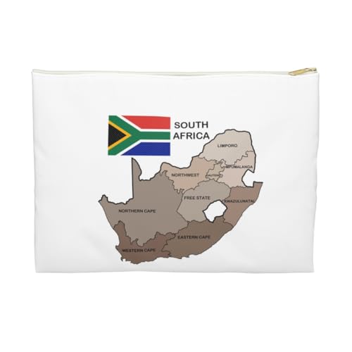 3dRose Political map and flag of South Africa with all the provinces identified by name. Accessory Pouch Large