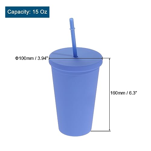 Uxcell Acrylic Tumbler with Lid and Straw - Image 2