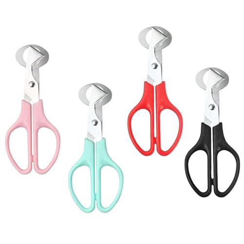 Dokeno 4 Piezas Tijeras Huevos Codorniz, Codorniz Huevos Tijeras Huevo Cortador, Tijeras de Corte de Cáscara de Huevo de Acero Inoxidable para Hogar Cocina Restaurante