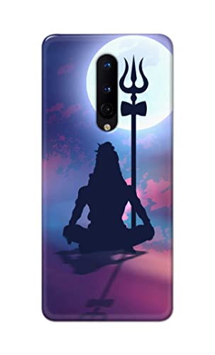 Image of Printed Hard Back Cover Case for OnePlus 8 Back Cover (Lord Shiva) -1302
