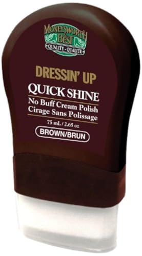 Moneysworth & Best Shoe Care Quick Shine Shoe, Brown, 2.64-Ounce