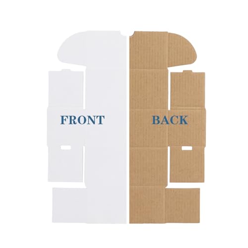 Image of ZBEIVAN 4.6x2.2x2.2 White Shipping Boxes Set of 100, Corrugated Cardboard Mailer Boxes for Packaging Small Business Mailing Gifts