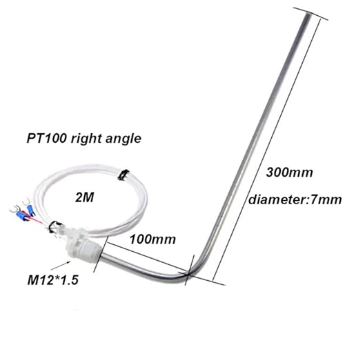 Sensor PT100 con cable de 2M y diseño en ángulo recto para lecturas estables 2