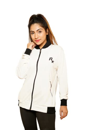 M Melcom Womens Winter Zipper Stylish Lycra Rockstar Jacket