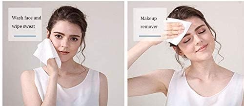 R Tee Ultra Soft Non Woven Disposable Face Cleaning Cloth, Beauty Towel, Dry Wipe, Durable for Cleansing, Facial, Makeup Removal, Multipurpose Tissue Napkin (50 Sheets/Pack-6x6 Inches)- Pack of 2 1
