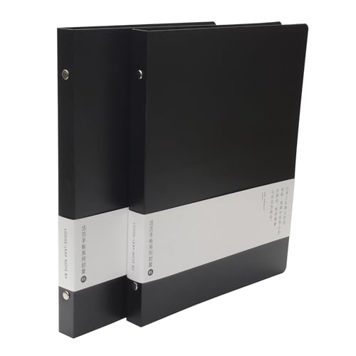 Classeur à anneaux B5 en PVC noir pour organiser vos cours et dossiers de bureau